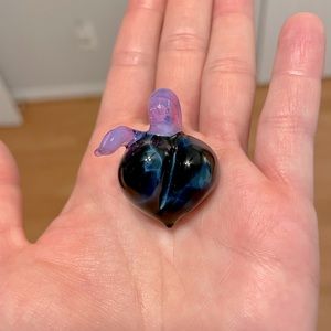Gnarla Carla Mini Fade To Black Peach glass pendant